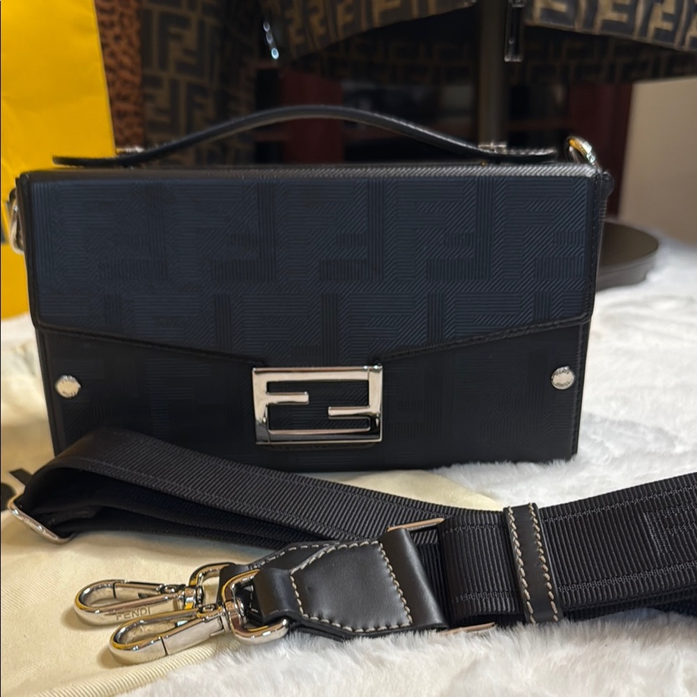 Fendi Black Crossbody Trunk